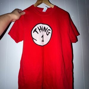 Men Dr. Seuss Red Thing 1 Short Sleeve Tee